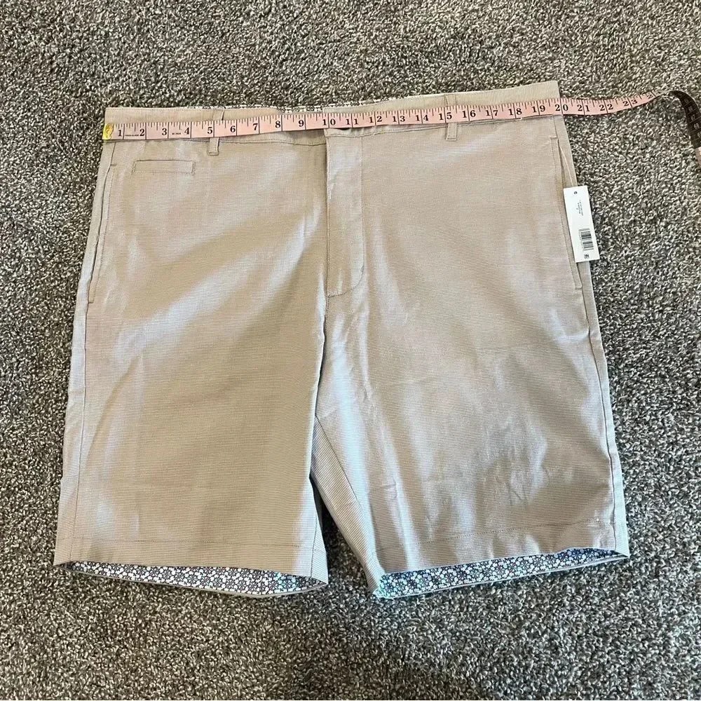 TailorByrd CONTRAST TRIM TEXTURED DOBBY SHORTS NEW khaki Size 38